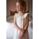 Memo Press x Smock London Girls Alice Dress Moonstone with Yellow Rose Hand Smocking Memo Press x Smock London Girls Alice Dress Moonstone with Yellow Rose Hand Smocking