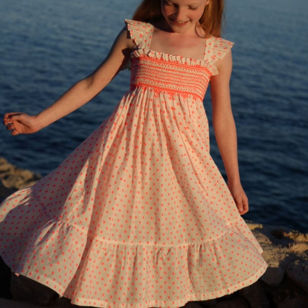 Rachel Carson Girls Dress Pack a Punch Plumetti with Big Top Hand Smocking Rachel Carson Girls Dress Pack a Punch Plumetti with Big Top Hand Smocking