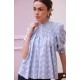 Scholl Blouse Bubble Weave Cotton with Double Cream Hand Smocking Edition 60