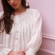 Cleopatra Blouse White Stripe Cotton Muslin with milk Hand Smocking Edition 37 Cleopatra Blouse White Stripe Cotton Muslin with milk Hand Smocking Edition 37