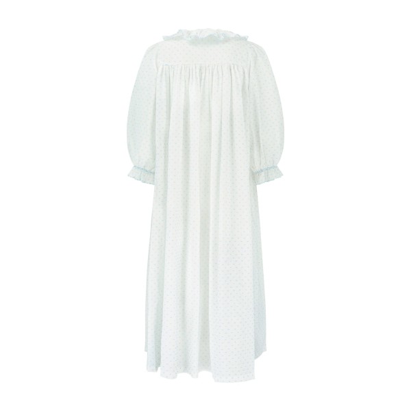 Nightingale Women's Dress Forget Me Not Plumetti with Delphinium Hand Smocking Nightingale Women's Dress Forget Me Not Plumetti with Delphinium Hand Smocking