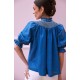 Scholl Blouse Cobalt Linen with Vanilla Hand Smocking Edition 54 Scholl Blouse Cobalt Linen with Vanilla Hand Smocking Edition 54
