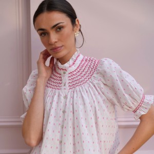 Scholl Blouse Valentine Ditsy with Big Love Hand Smocking Edition 58 Scholl Blouse Valentine Ditsy with Big Love Hand Smocking Edition 58