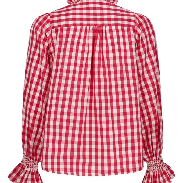 Shelley Blouse Raspberry Gingham with Milk Hand Smocking Edition 20 Shelley Blouse Raspberry Gingham with Milk Hand Smocking Edition 20