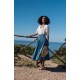 Sullivan Women's Skirt Chambray with Swedish Blue Hand Smocking